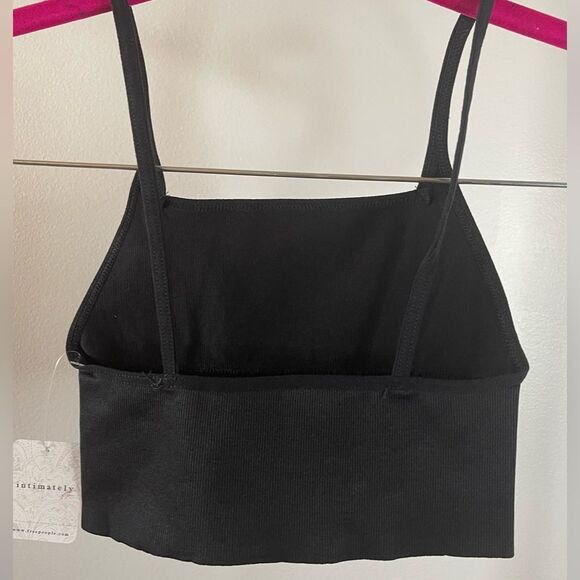 Free People Andi Square Neck Seamless Bra Black Size XS NWT - Picture 7 of 11